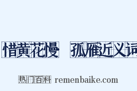 惜黄花慢·孤雁近义词是什么意思的图片